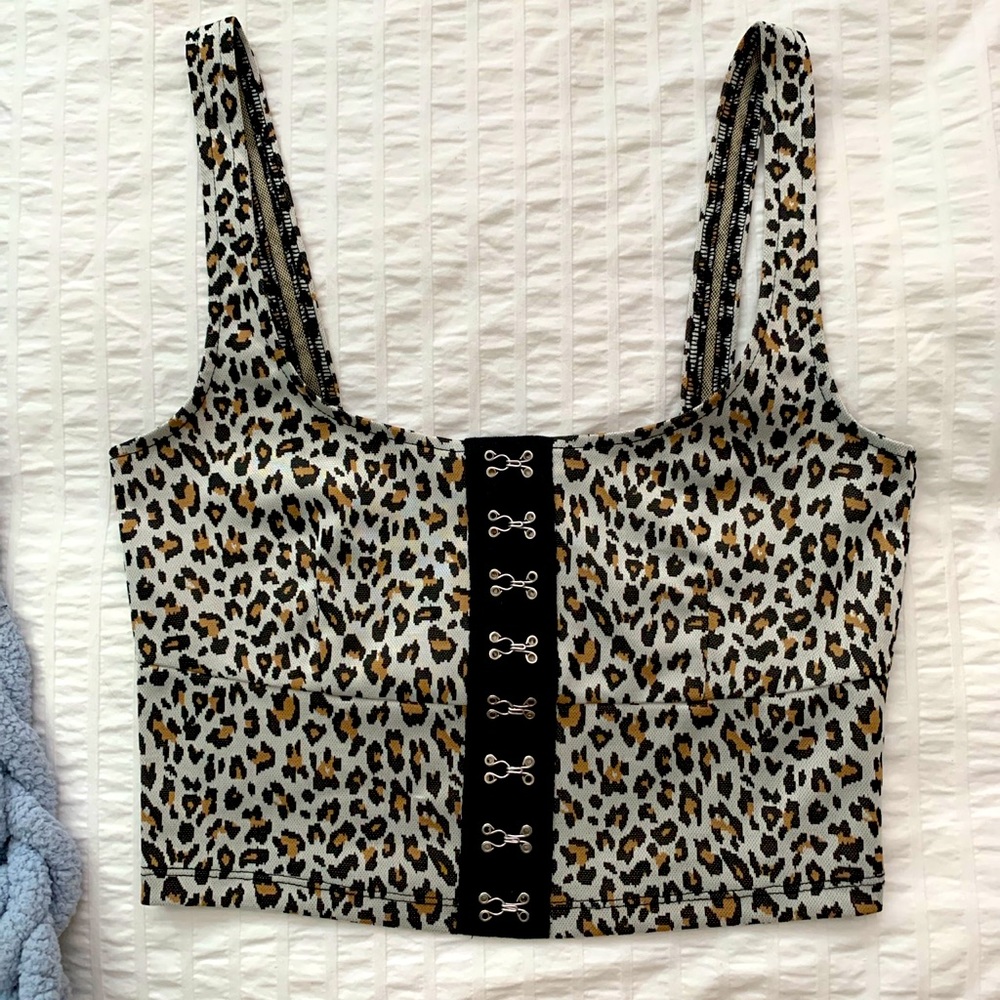 🔆Y2K CHEETAH PRINT COREST CROP TOP🔆